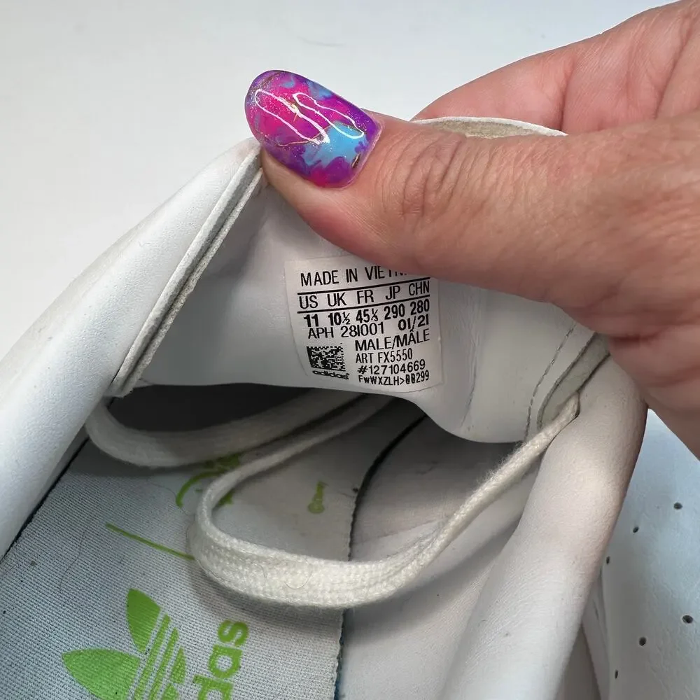 Adidas Stan Smith X Disney Kermit The Frog White Green Sneakers